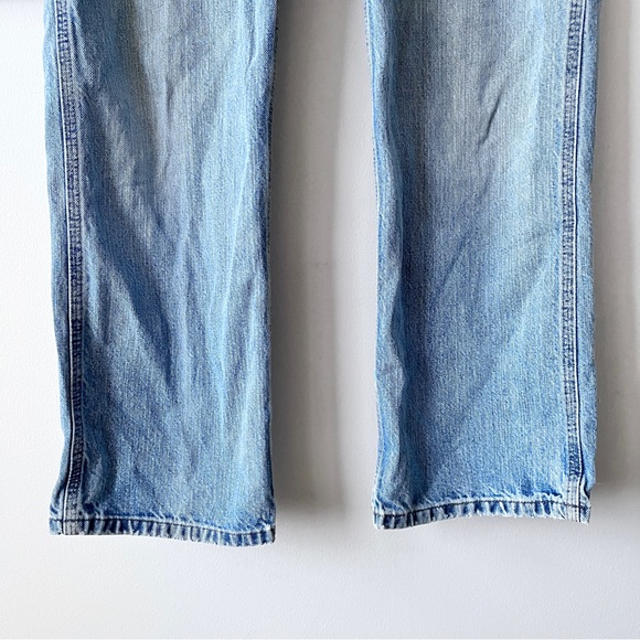 Carhartt Vintage 90s Carpenter Light Wash Wide Leg Baggy Distressed Jeans Size 6 - Picture 4 of 6